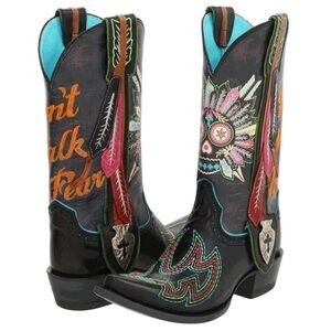 Colorful Embroidered Gypsy Soul Cowboy Boots